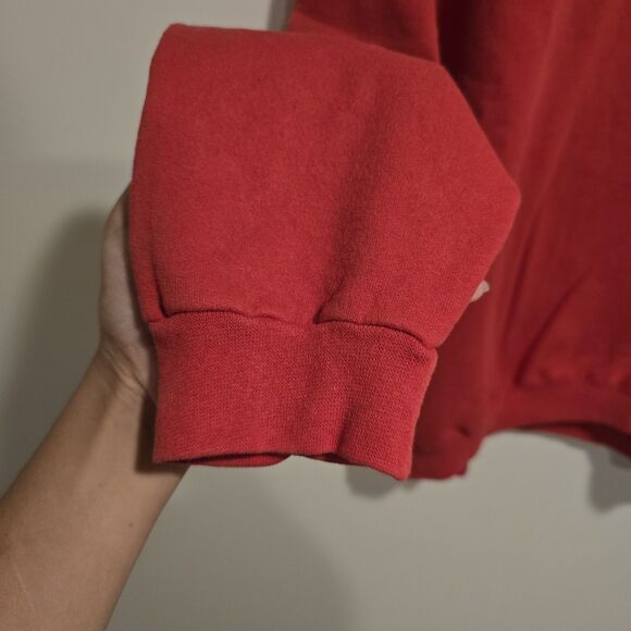 Miami Ohio Redhawks Vintage Crewneck Sweatshirt Adult Large Red Embroidered 90s - Picture 4 of 10